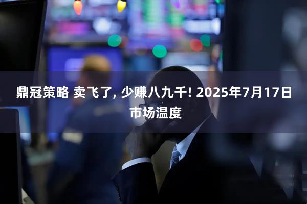 鼎冠策略 卖飞了, 少赚八九千! 2025年7月17日 市场温度